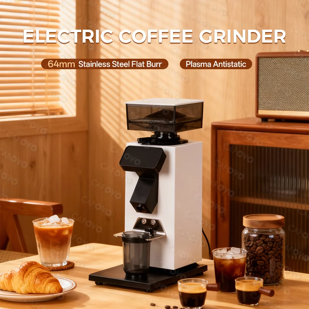 Coffee Grinder Burr Flat - مطحنة قهوة CAFOVO G964F ذات الجرعات